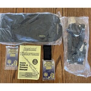 Instant Fisherman 11" to 50" Portable Black Folding Fishing Kit, Plus Many Extra